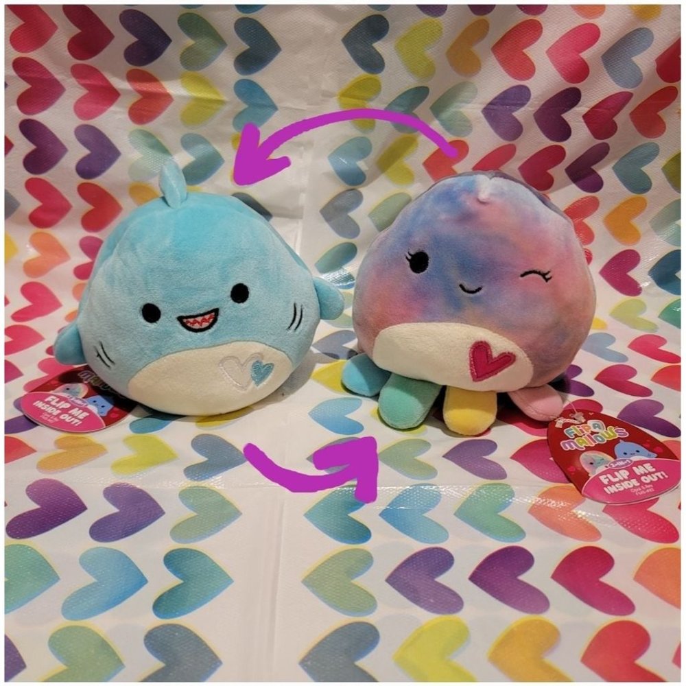 Opal and Rey 5" Valentine's Squishmallows flipamallows
